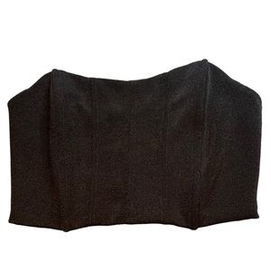Mabel black corset top with light boning